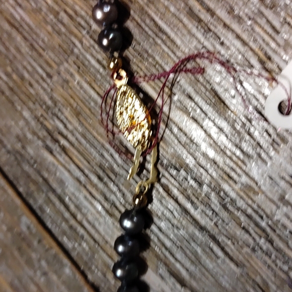 New Peacock Blue pearl Necklace - Picture 4 of 6